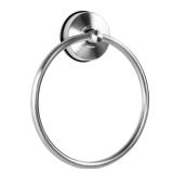 YOHOM Suction Cup Towel Ring Hand Towel Holder for Bathroom Vacuum Suction Washcloth Holder Dish Towel Hanger for Shower Wall No Drill Stainless Steel Brushed Finish - Retail: $15