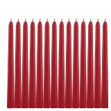 Grcdoyvl 14 Pack Tall Red Taper Candles - 10 Inch Red Dripless, Unscented Dinner Candle - Paraffin Wax with Cotton Wicks - 8 Hour Burn Time. - Retail: $16