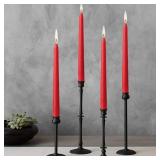 Grcdoyvl 14 Pack Tall Red Taper Candles - 10 Inch Red Dripless, Unscented Dinner Candle - Paraffin Wax with Cotton Wicks - 8 Hour Burn Time. - Retail: $16