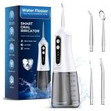 Water Flosser for Teeth Cleaning Pick: Portable Cordless Oral Irrigator350ML, 4 Modes 4 nozzles,IPX7 Waterproof Rechargeable Design Perfect for Travel and Daily Deep Cleaning Gum Care at Home - Retail