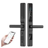 HIFAM Fingerprint Door Lock, TUYA APP Control Smart Lock Electronic Door Lock with Code Passcode Biometric Door Handle, IC Card Key Unlock - Retail: $120