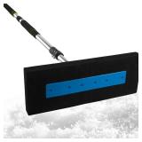 Gzlozak Snow Broom for Car, 33" to 81" Snow Brush for SUV Truck Car Windshield No-Scratch Snow Removal Telescopic Extension Pole with Push/Pull Foam Head with Comfort Foam Handle - Retail: $3,814