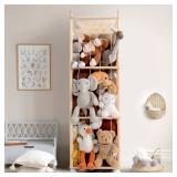 Mloong Stuffed Animal Storage, Wood Stuffed Animal Zoo Storage,Space Save Toy Organizer, Extra Large Capacity Plush Toy Cage,Stuffed Animal Holder,Gift for Nursery Playroom Kidroom Bedroom-54 inch - R