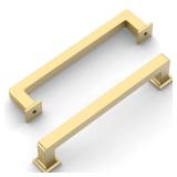 Amerdeco 10 Pack Brushed Gold Cabinet Pulls 5 Inch(128MM) Hole Centers Kitchen Cabinet Handles Cabinet Hardware Kitchen Handles for Cabinets Cupboard Handles Drawer Pulls ZH0019 - Retail: $40