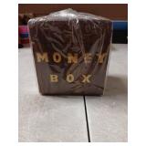 Handcrafted Wooden Money Bank Box Piggy Bank | Children & Adults Gifts Ideas | Money Saving Coin Bank Box | Brass Inlaid Corners | First Birthday Gifts Ideas - Retail: $10