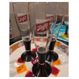 Schlitz Beer Pilsner Glass Set with Serving Tray 1968