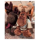 Pair of Plush Moose Stuffed Animals