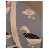 1986 Crown Crafts Duck Pattern Throw Blanket