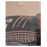 Vintage Airplane Theme Woven Throw Blanket