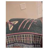 Vintage Airplane Theme Woven Throw Blanket
