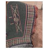 Vintage Airplane Theme Woven Throw Blanket