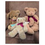 Plush Teddy Bear Collection with Bows