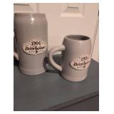 1904 Beerhouse St. Louis Grey Ceramic Beer Steins