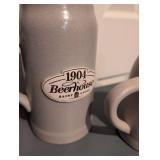 1904 Beerhouse St. Louis Grey Ceramic Beer Steins