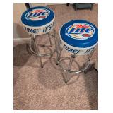 Miller Lite Bar Stools Set of 2
