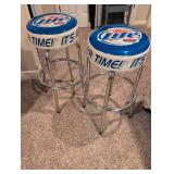 Miller Lite Bar Stools Set of 2