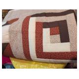 Handmade King Sized Patchwork Quilt with Floral Pattern