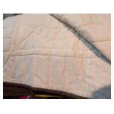 Handmade King Sized Patchwork Quilt with Floral Pattern