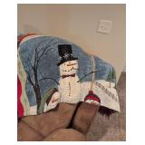 Snowman throw blanket