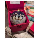 Hallmark Christmas Bundle - Penguin Ornament, Book & Display Stand