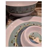 Coastal Lighthouse Scene Dinnerware Set