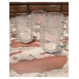 Art Deco Geometric Glass Mugs Set