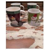 Snowman Holiday Coffee Mug Set