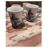 2012 Williams-Sonoma Christmas Tree Mugs Set