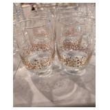 Gold Dotted  Stemless Wine Glasses Set of 7