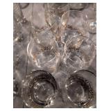 Gold Dotted  Stemless Wine Glasses Set of 7