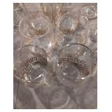 Gold Dotted  Stemless Wine Glasses Set of 7