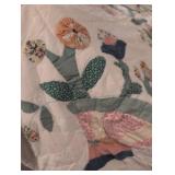Handmade Queen  Floral Applique Quilt