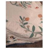 Handmade Queen  Floral Applique Quilt