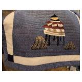 Donna Sharp King Sized Handmade  Lighthouse Quilt and bedding set