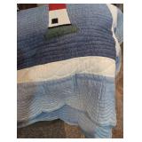 Donna Sharp King Sized Handmade  Lighthouse Quilt and bedding set