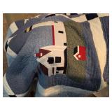 Donna Sharp King Sized Handmade  Lighthouse Quilt and bedding set