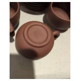 Chinese Yixing Clay Tea Set with Teapot and Cups