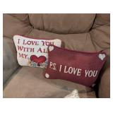 Romantic Love Message Throw Pillows Set
