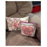 Decorative Needlepoint Throw Pillows Set - Cherry Blossom and Mom Theme