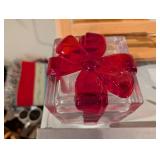 Christmas plastic lidded candy dish