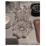 Crystal star candle holder set of 2