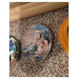 Thomas Kinkade Holiday Angel Lighthouse Collector Plate Set