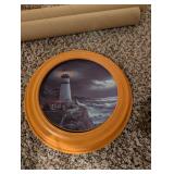 Thomas Kinkade Holiday Angel Lighthouse Collector Plate Set