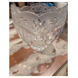 Crystal Rose Pattern Serving Bowl