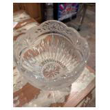 Crystal Rose Pattern Serving Bowl