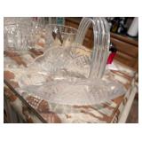 Crystal Glass Basket with Handle