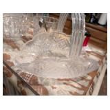 Crystal Glass Basket with Handle