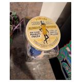 Antique Planters Peanut Glass Jar with Original Lid