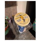 Antique Planters Peanut Glass Jar with Original Lid