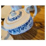 Spode Copeland Old Salem Blue Floral Teapot
